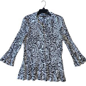 Scott Taylor Black,White Blouse XL( BL10)